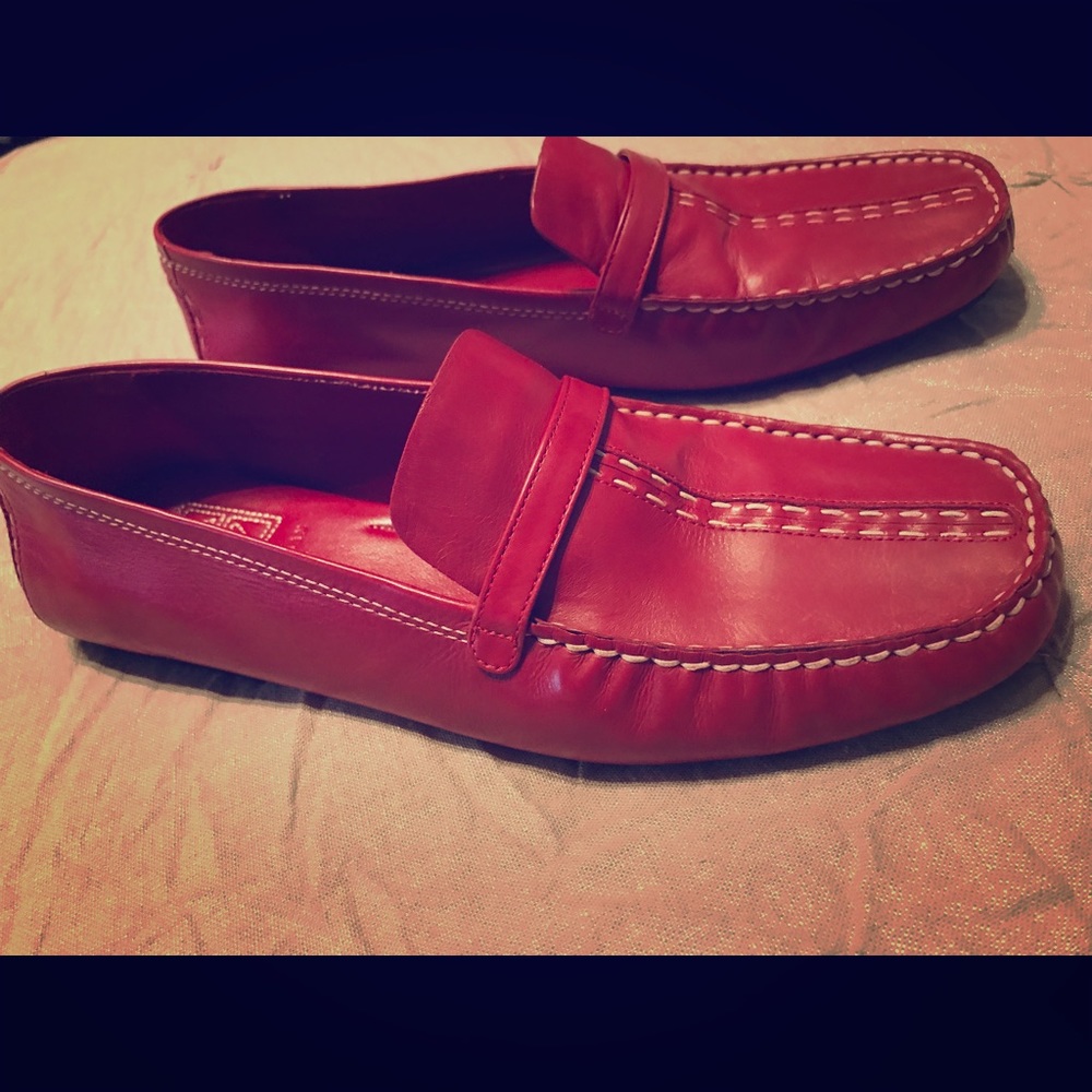 Cole Haan Red Driving Loafers